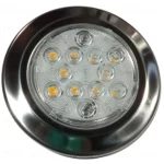 Luminária De Cabine Em Aço Inox LED Branco Quente