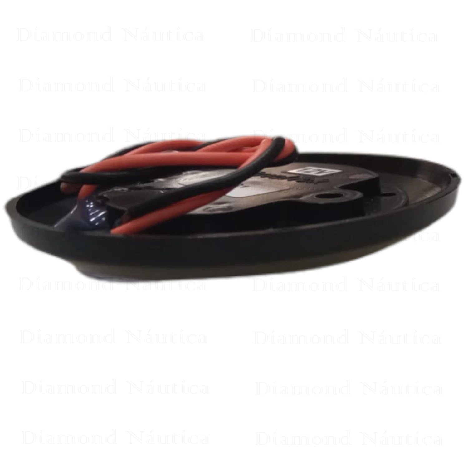 Luminária Utilitária Náutica Preto Com Led Branco Quente