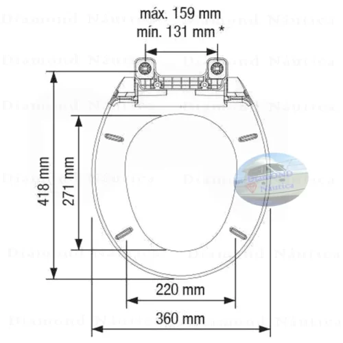 Tampa Vaso Oval Universal Fechamento Suave E Click Limpeza