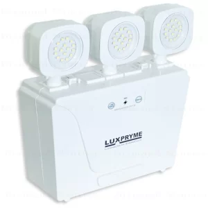 Luminária De Emergência Bloco Três Faróis 3000 Lumens 12 Volts
