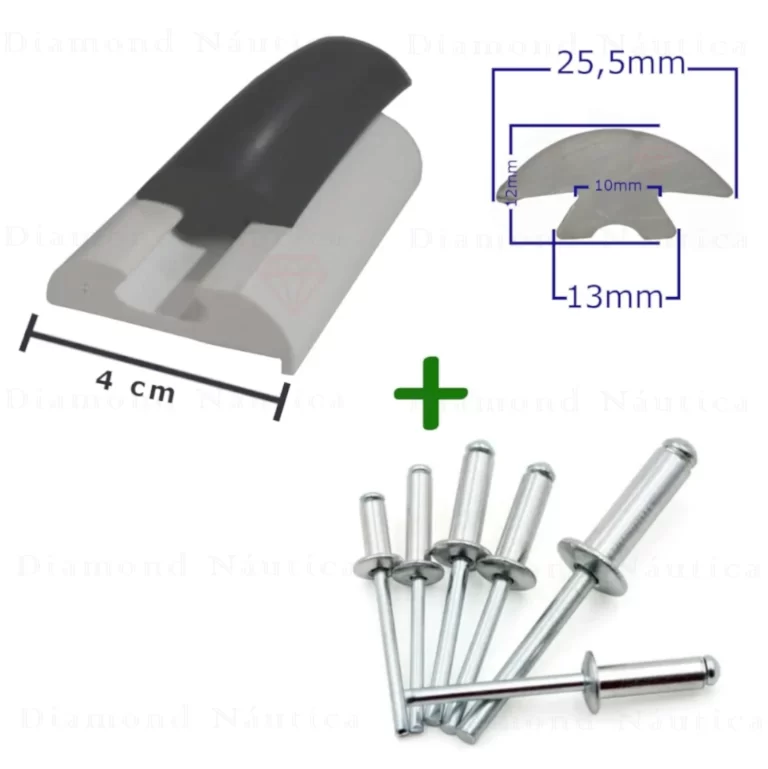 Base Em PVC E Verdugo Com Kit De Fixação 3 Metros