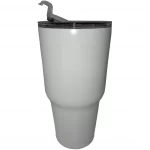 Copo Térmico Isolamento Termal 887ml Branco Aço Inoxidável