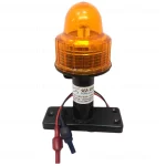 Luz Circular Amarelo Sem Haste Com Led Base Preta