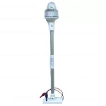 Luz Circular Branco Com Haste Fixa Com LED Base Branco