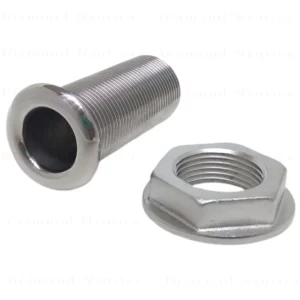 Saída D'água Sem Conector 3/4" Inox 316 Para Barcos Lanchas Motorhomes