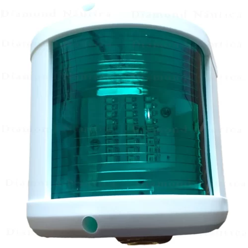 Luminária De Navegação Verde Fixa Branca Maior 12M
