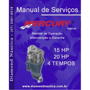 Manual De Serviço Para Motores De Popa Mercury 15 HP E 20 HP 4 Tempos