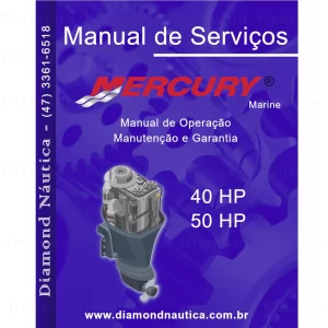 Manual De Serviço Para Motores De Popa Mercury 40 HP e 50 HP