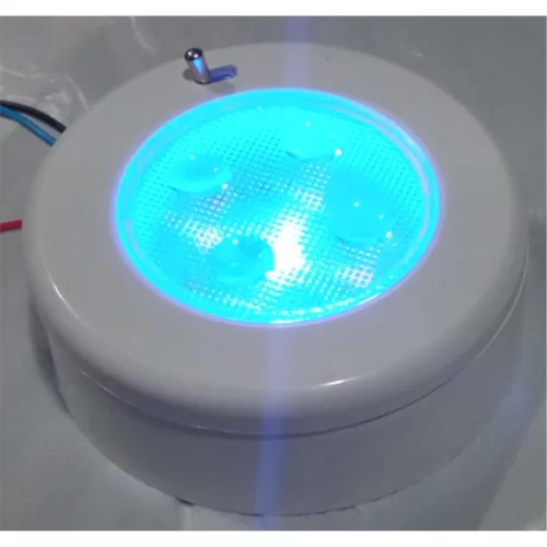 Luminária De Cabine Com Interruptor Branco Quente E Azul