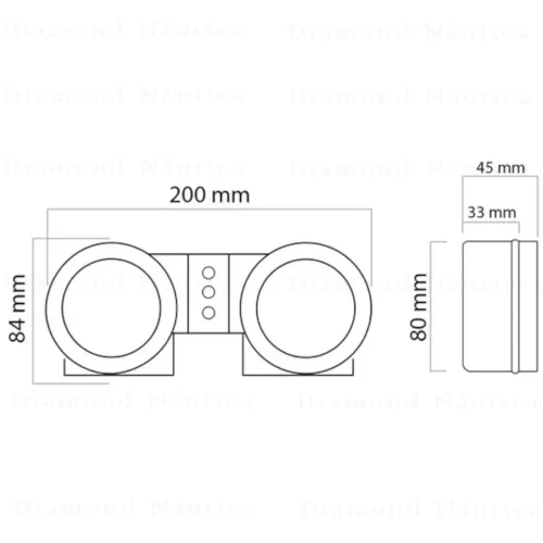 Buzina Náutica Dupla Compacta Em Aço Inoxidável 12 Volts