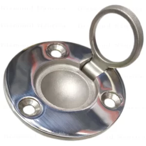Puxador Redondo 50 x 41 Mm Em Aço Inoxidável