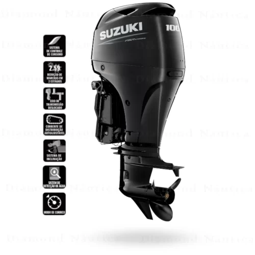 Motor De Popa Suzuki DF100BTL 4 Tempos Injeção Eletrônica