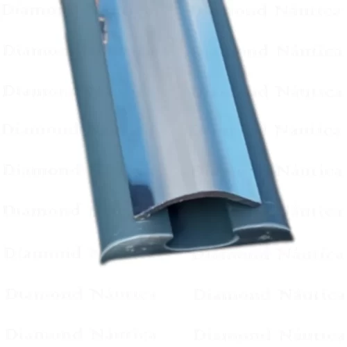 Base PVC 40 Mm 36 Metros Na Cor Cinza E Friso Em Aço Inox
