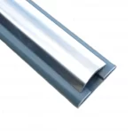 Base PVC 40 Mm 36 Metros Na Cor Cinza E Friso Em Aço Inox