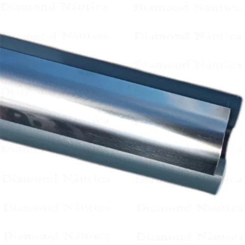 Base PVC 40 Mm 36 Metros Na Cor Cinza E Friso Em Aço Inox