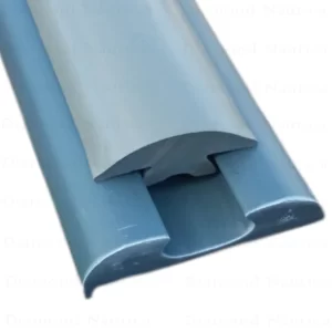 Base Em PVC Cinza E Verdugo Cinza 36 Metros Com Kit De Fixação