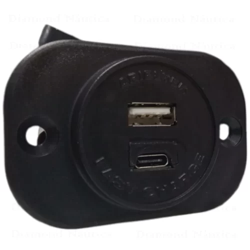 Carregador USB Redondo USB-C Fast Charge