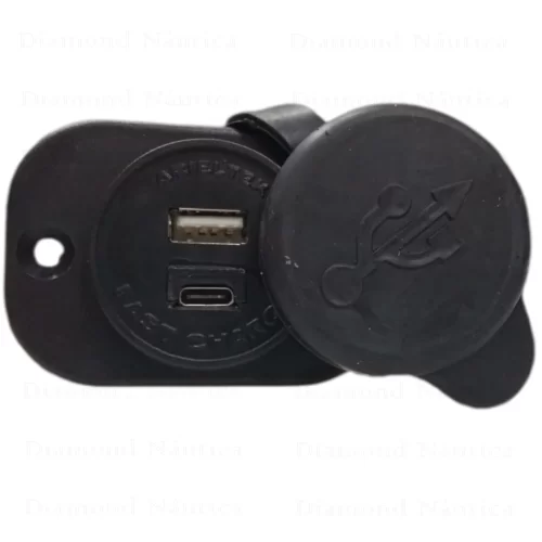 Carregador USB Redondo USB-C Fast Charge
