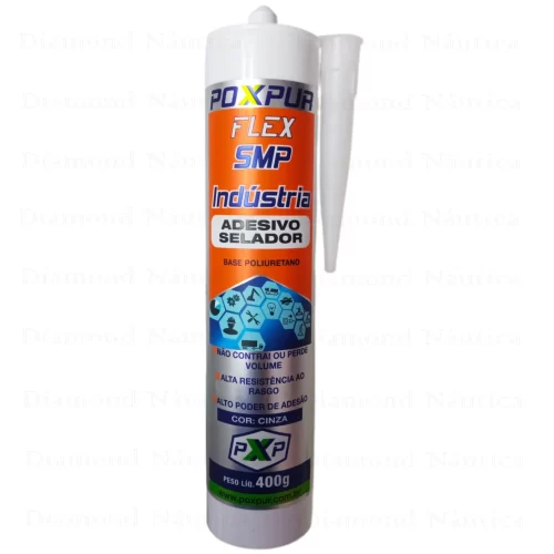 Adesivo Silicone de Poliuretano Selante PU Cinza 400g