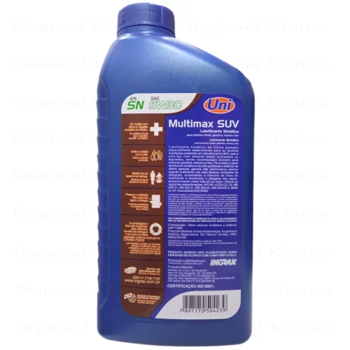 Óleo Sintético 5W30 Multimax SUV 1 Litro Ingrax