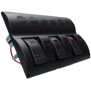 Painel De Comando Com 6 Botões LED E Fusíveis 12V / 24 Volts