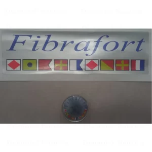 Adesivo Resinado Náutico Fibrafort Com Bandeiras 2 Peças