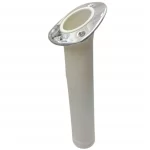 Porta Vara Caniço Inclinado Em Nylon Cor Branca Com Inox