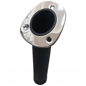 Porta Vara Caniço Inclinado Em Nylon Cor Preta Com Inox