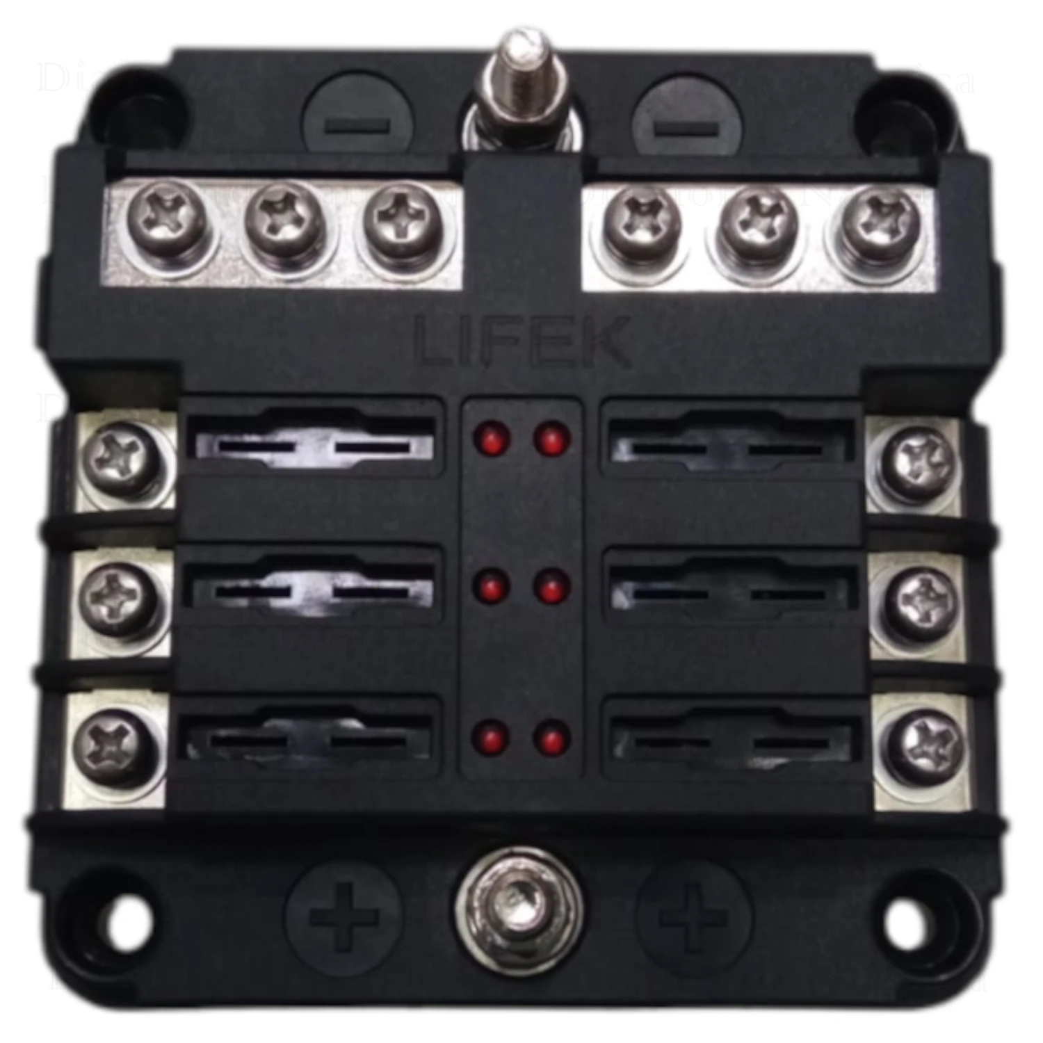 Suporte De Fusível Universal De 6 Vias Com Bloco De Fusíveis