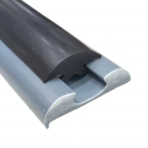 Base Em PVC Cinza E Verdugo Preto 27 Metros Com Kit De Fixação