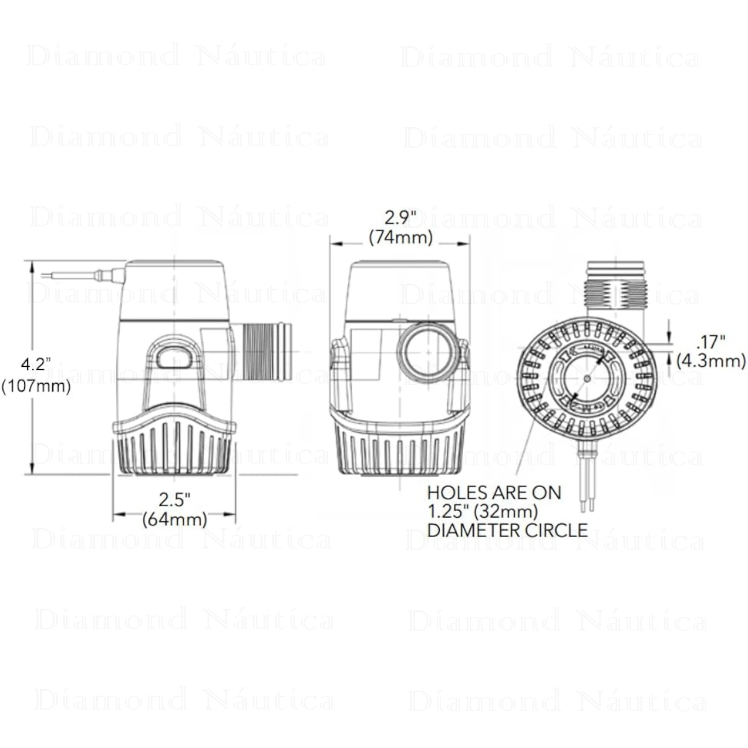 Bomba De Porão Rule 500 GPH 12V
