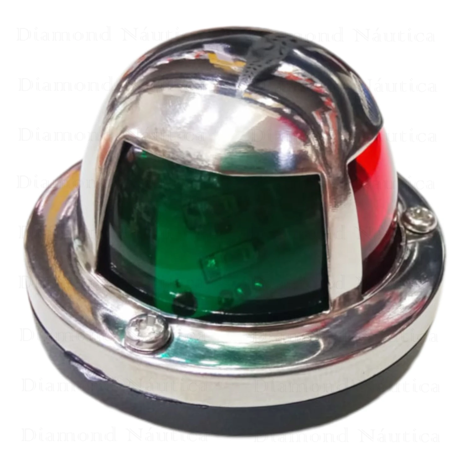 Luz De Navegação De Proa Bicolor 12V/24V Em Aço Inox Para Barcos E Lanchas