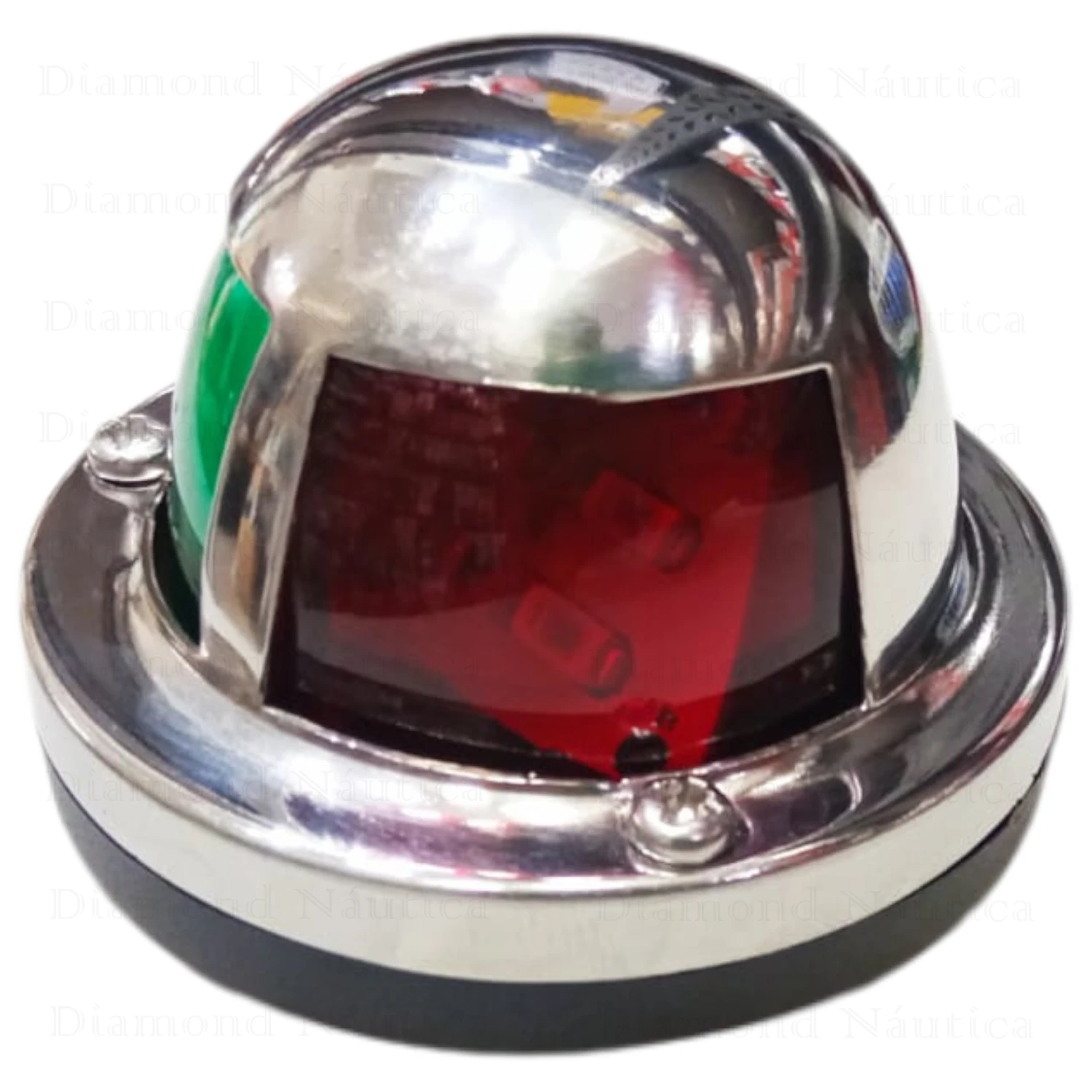Luz De Navegação De Proa Bicolor 12V/24V Em Aço Inox Para Barcos E Lanchas