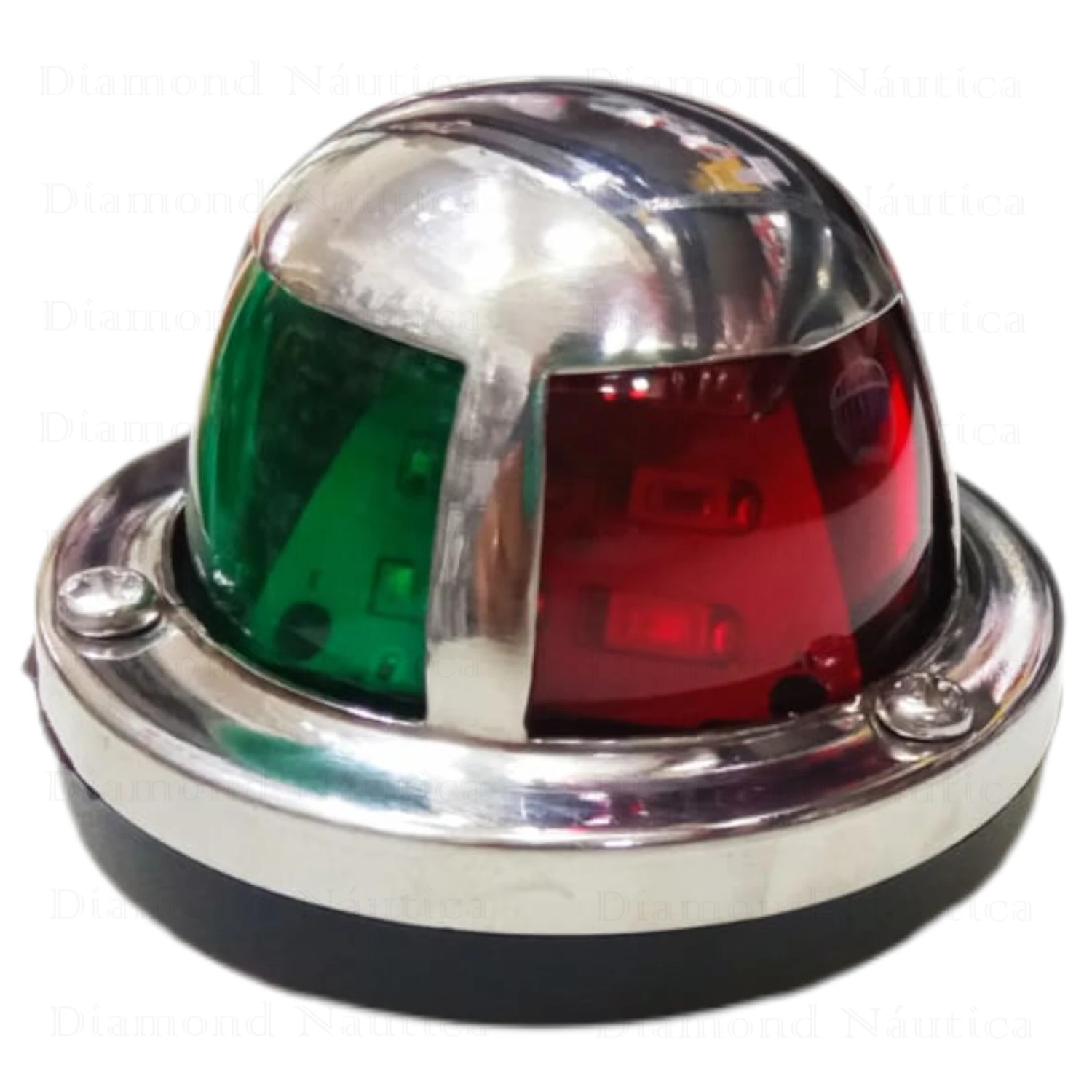 Luz De Navegação De Proa Bicolor 12V/24V Em Aço Inox Para Barcos E Lanchas